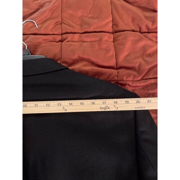 Peerless Couture Mens Black Blazer Jacket 42R Cashmere & Silk Blend Made In Cana - Picture 12 of 13